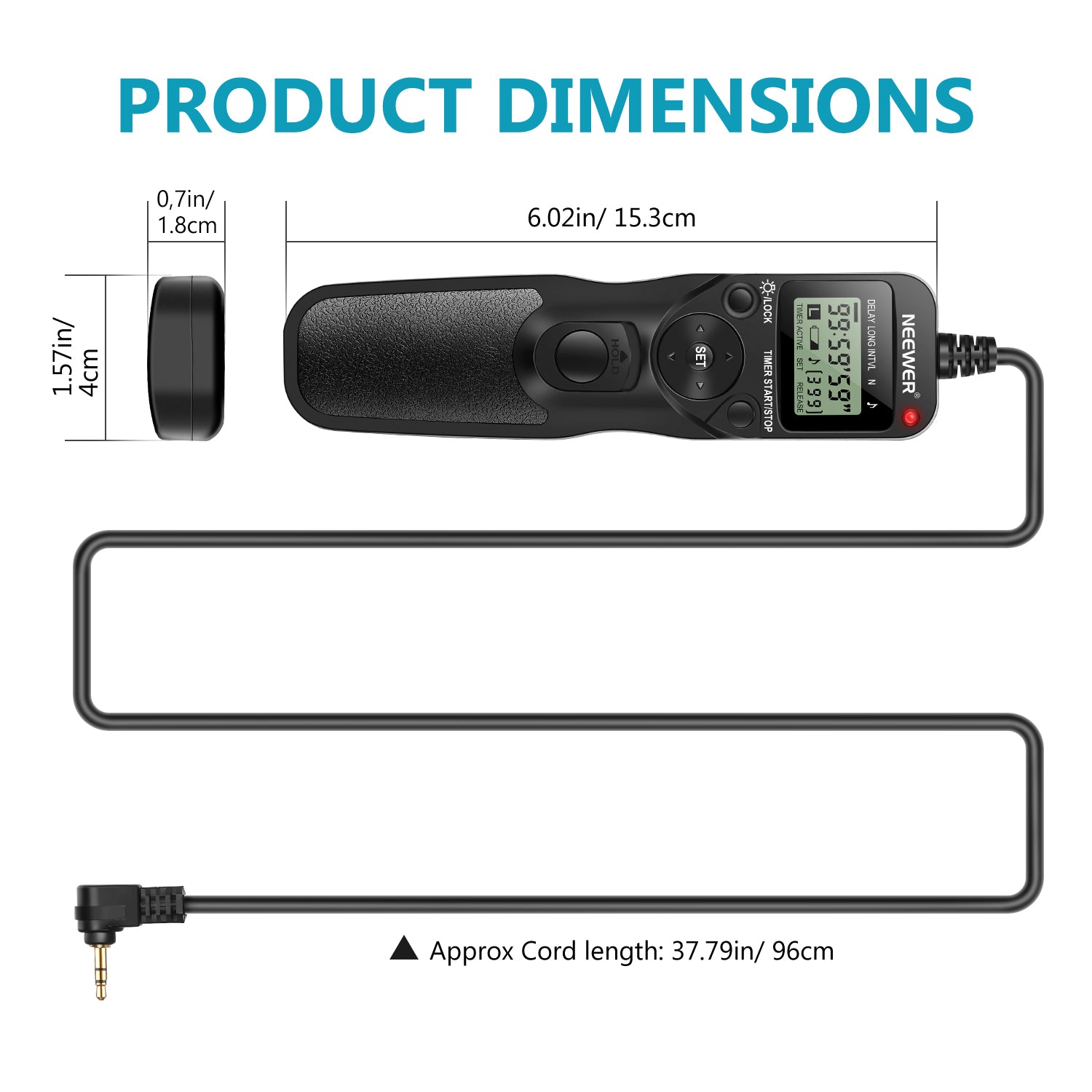 NEEWER Timer Remote Control for Canon/Contax/Pentax/Samsung