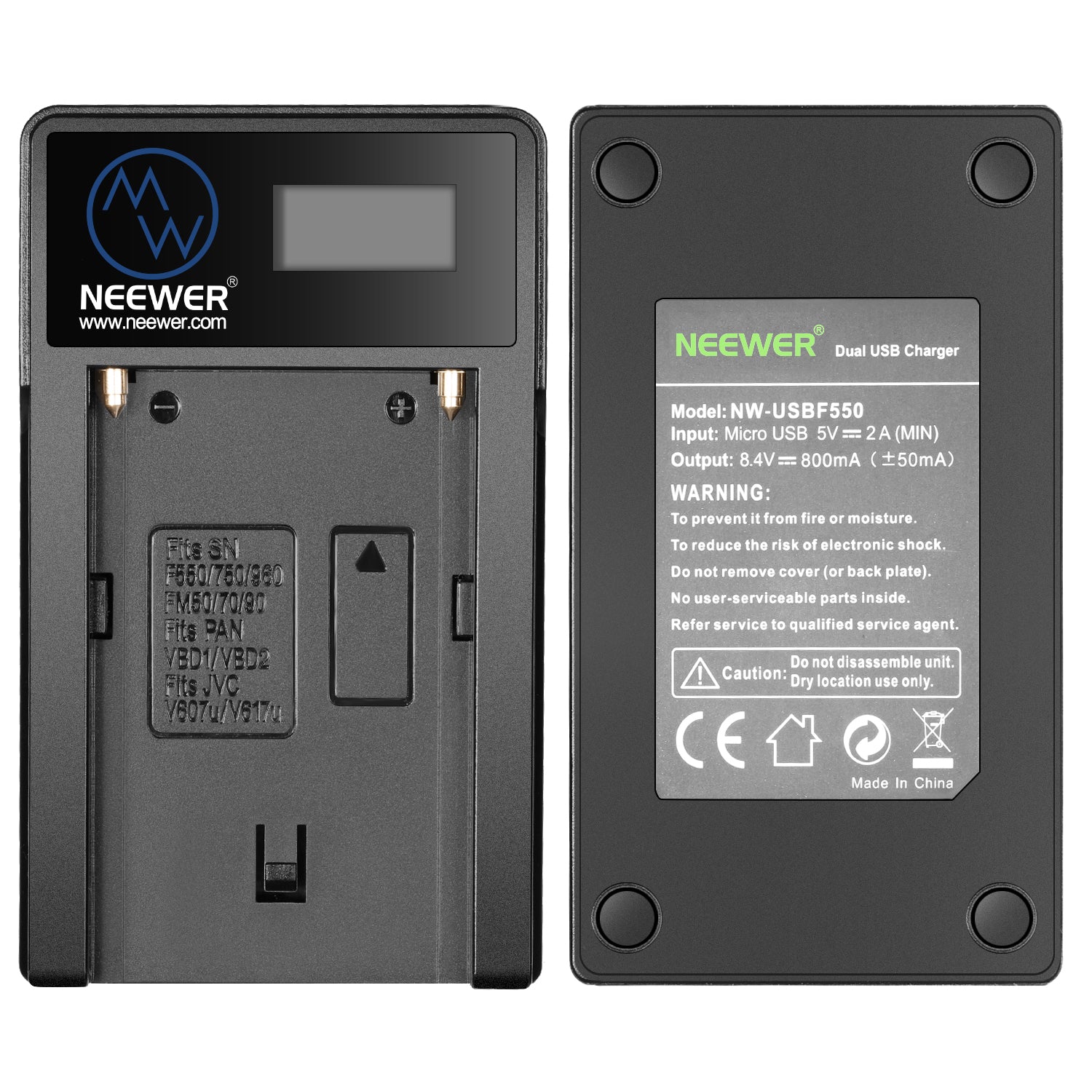 ZGCINE NP-F Fast Battery Charger – Type-C PD Input – For Sony NP-F550, F750, F970