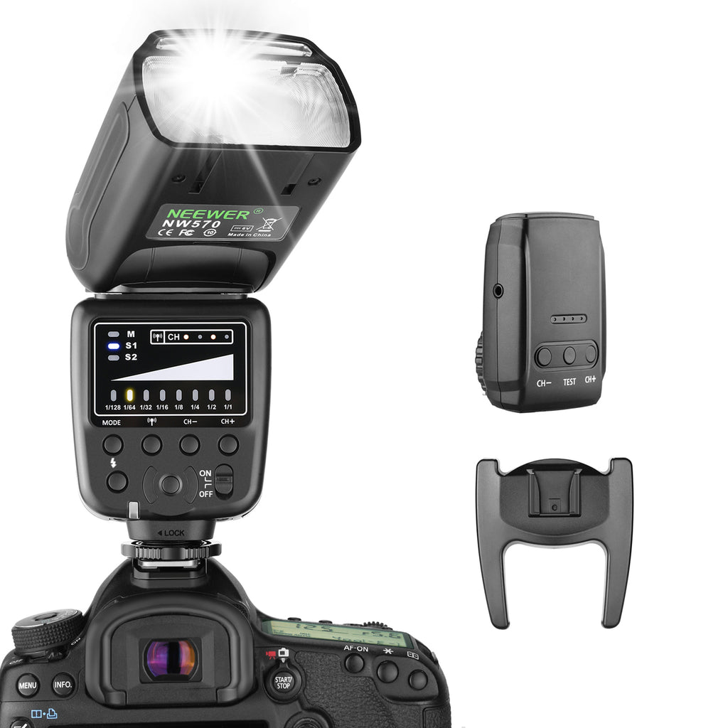 Neewer Flash Speedlite with 2.4G Wireless System and 15 Channel Transmitter