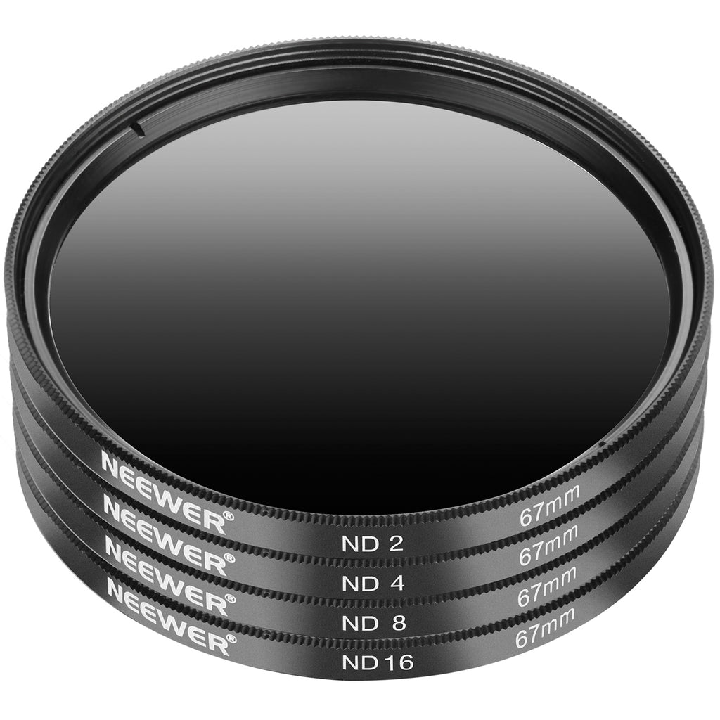 Neewer 67mm Neutral Density Filter ND2 ND4 ND8 ND16 and Accessories Kit