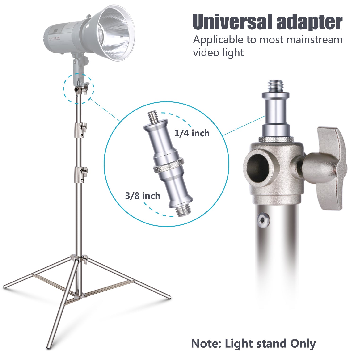 NEEWER 260cm Stainless Steel Photography Light Stand - NEEWER