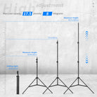 Neewer Heavy Duty Light Stand, 3-6.5 feet/92-200 cm Adjustable Photographic Stand Sturdy Tripod - neewer.com