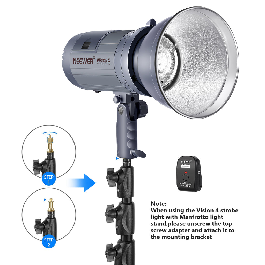 Neewer Vision 4 300W GN60 Outdoor Studio Flash Strobe Li-ion Battery Powered Cordless Monolight with 2.4G Wireless Trigger