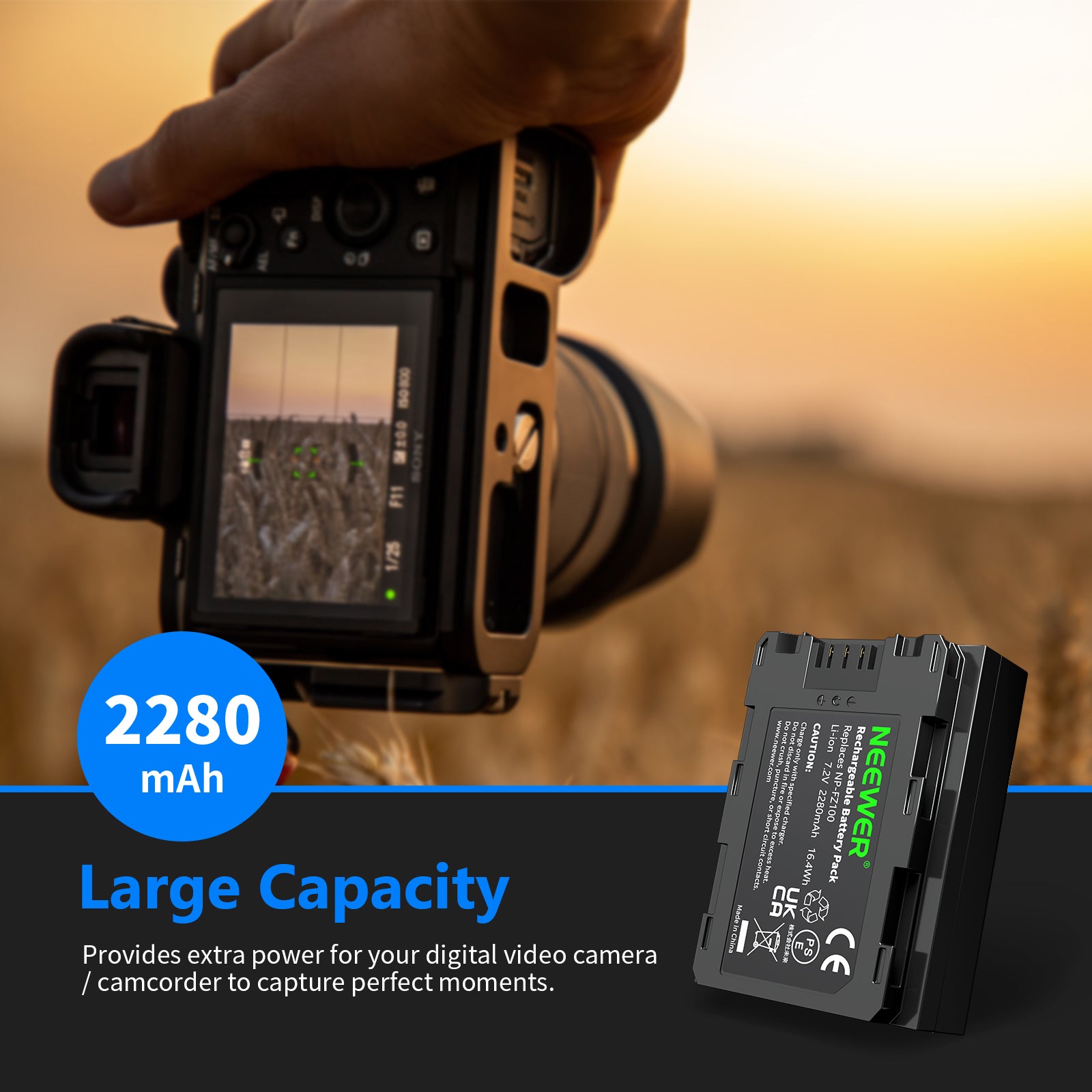 NEEWER NP-FZ100 Replacement Camera Battery - NEEWER