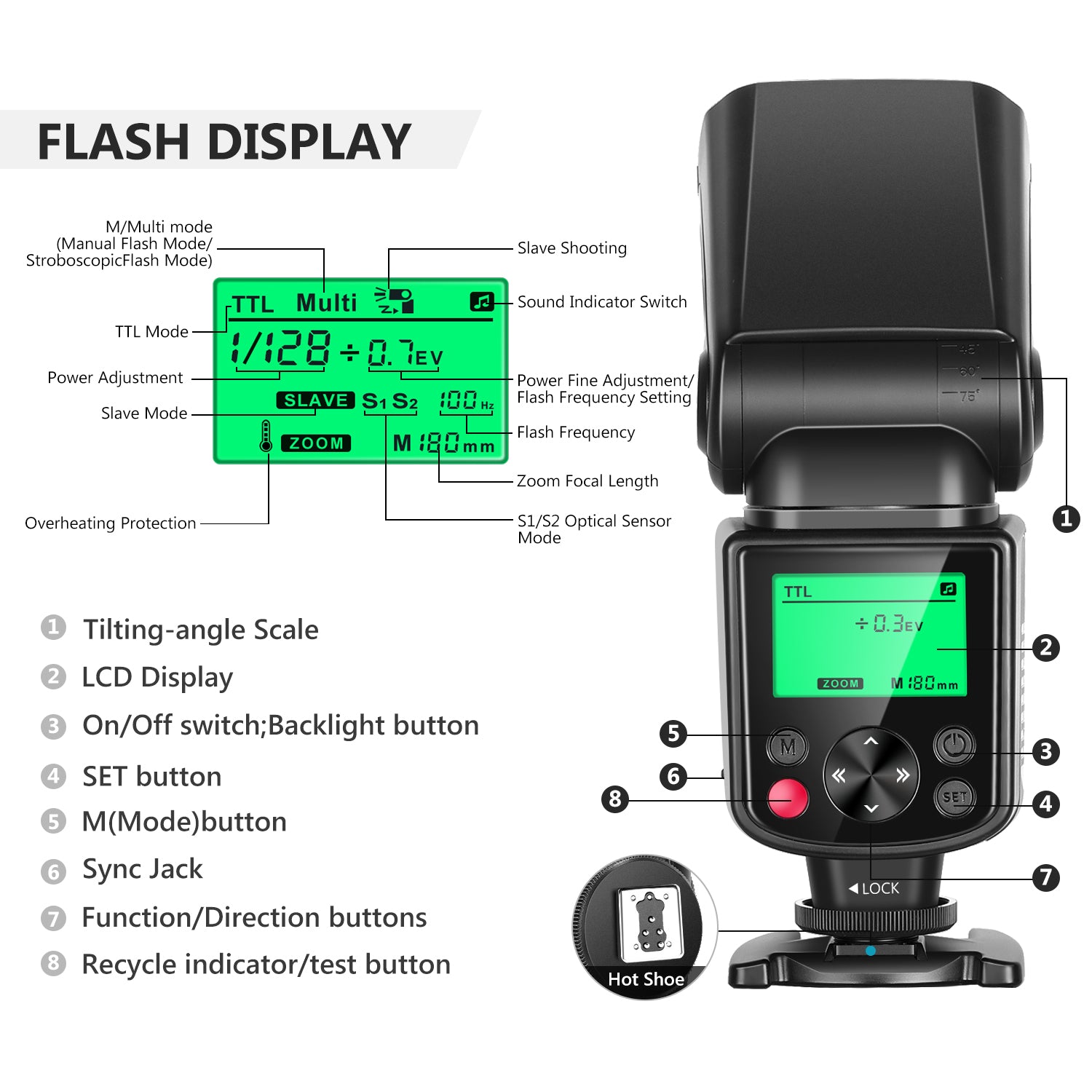 NEEWER NW670 TTL Speedlite Flash For Canon DSLR Cameras