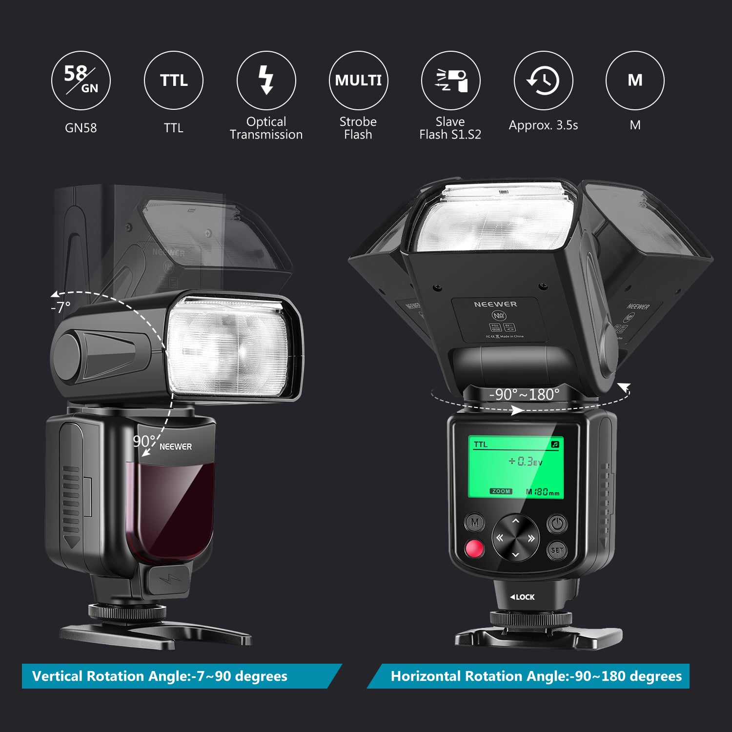 NEEWER NW670 TTL Speedlite Flash For Canon DSLR Cameras