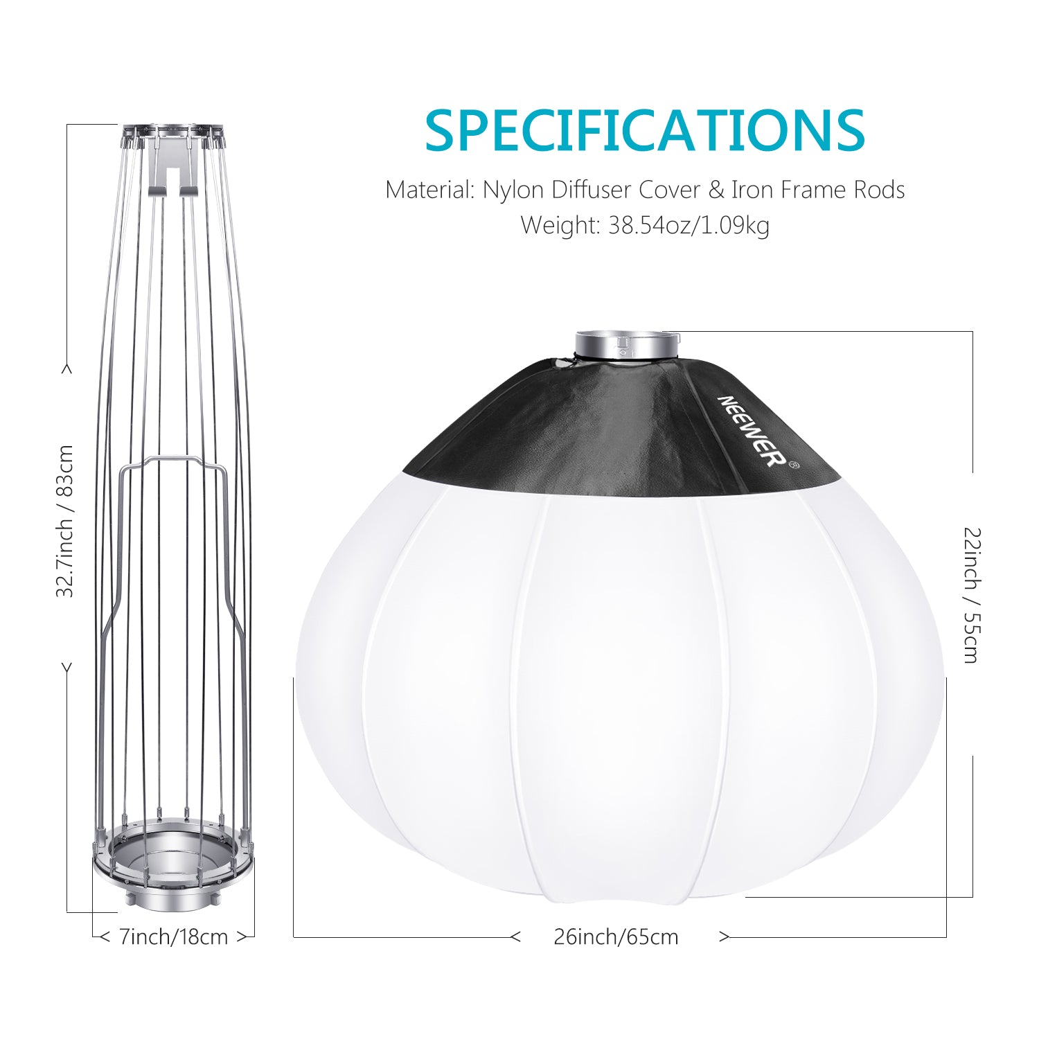 Neewer Globe Lantern Softbox Diffuser
