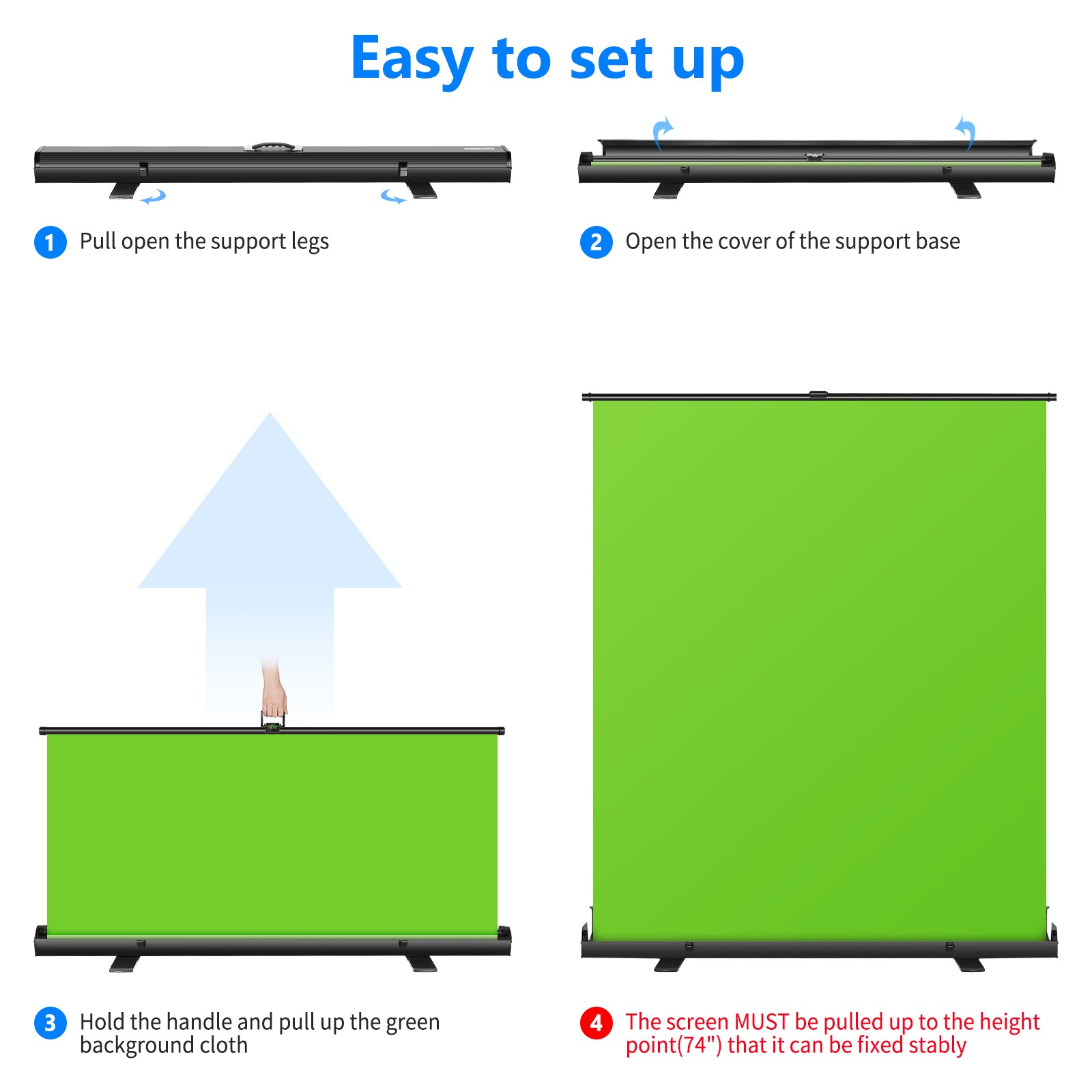 NEEWER 1.52 x1.97M Pull-up Style Backdrop - NEEWER
