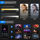 Neewer P200 2 Packs RGB LED Video Light Battery Kit with APP Control