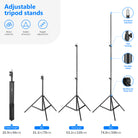 Neewer P200 2 Packs RGB LED Video Light Battery Kit with APP Control 