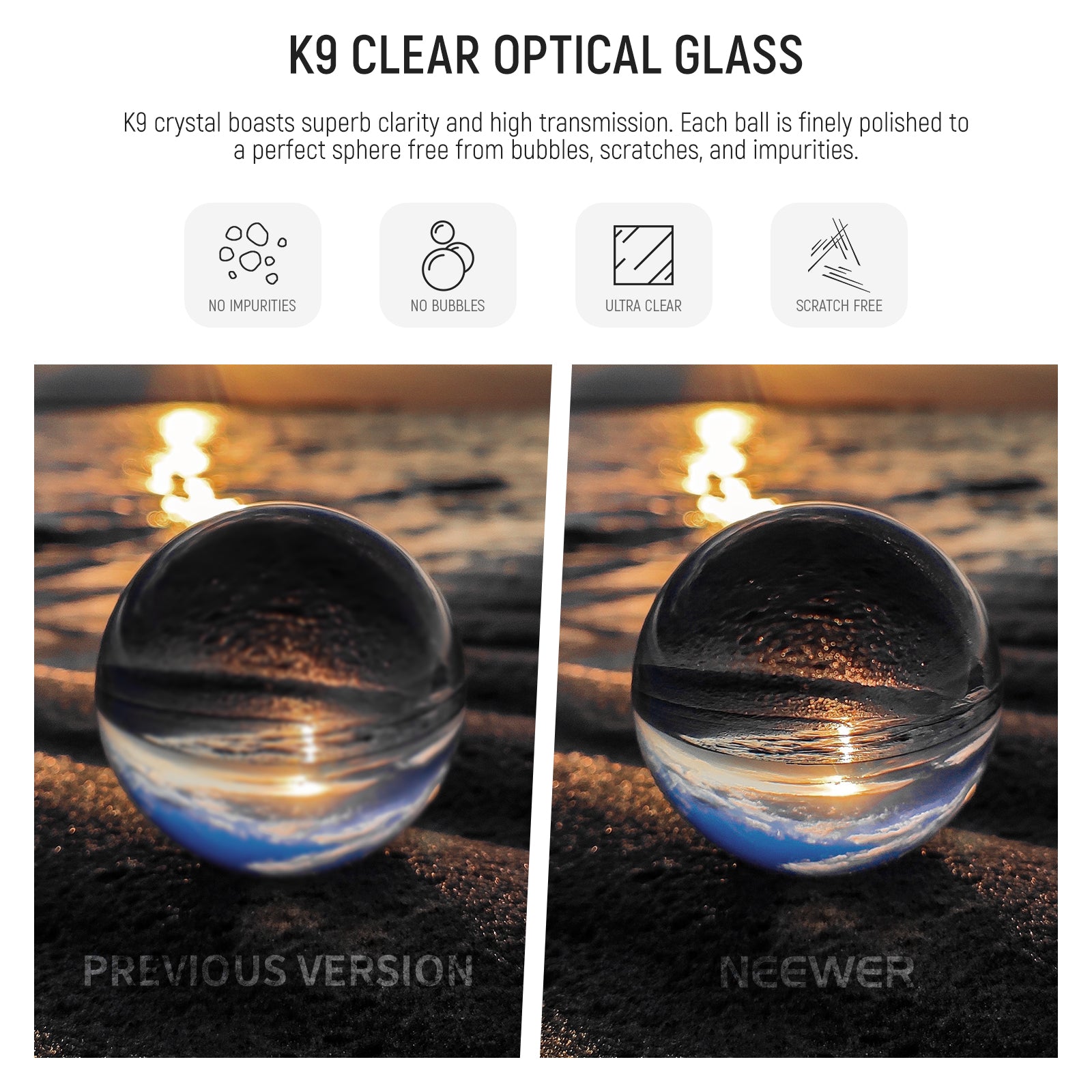 Boule de Cristal K9 150mm - La Porte des Secrets
