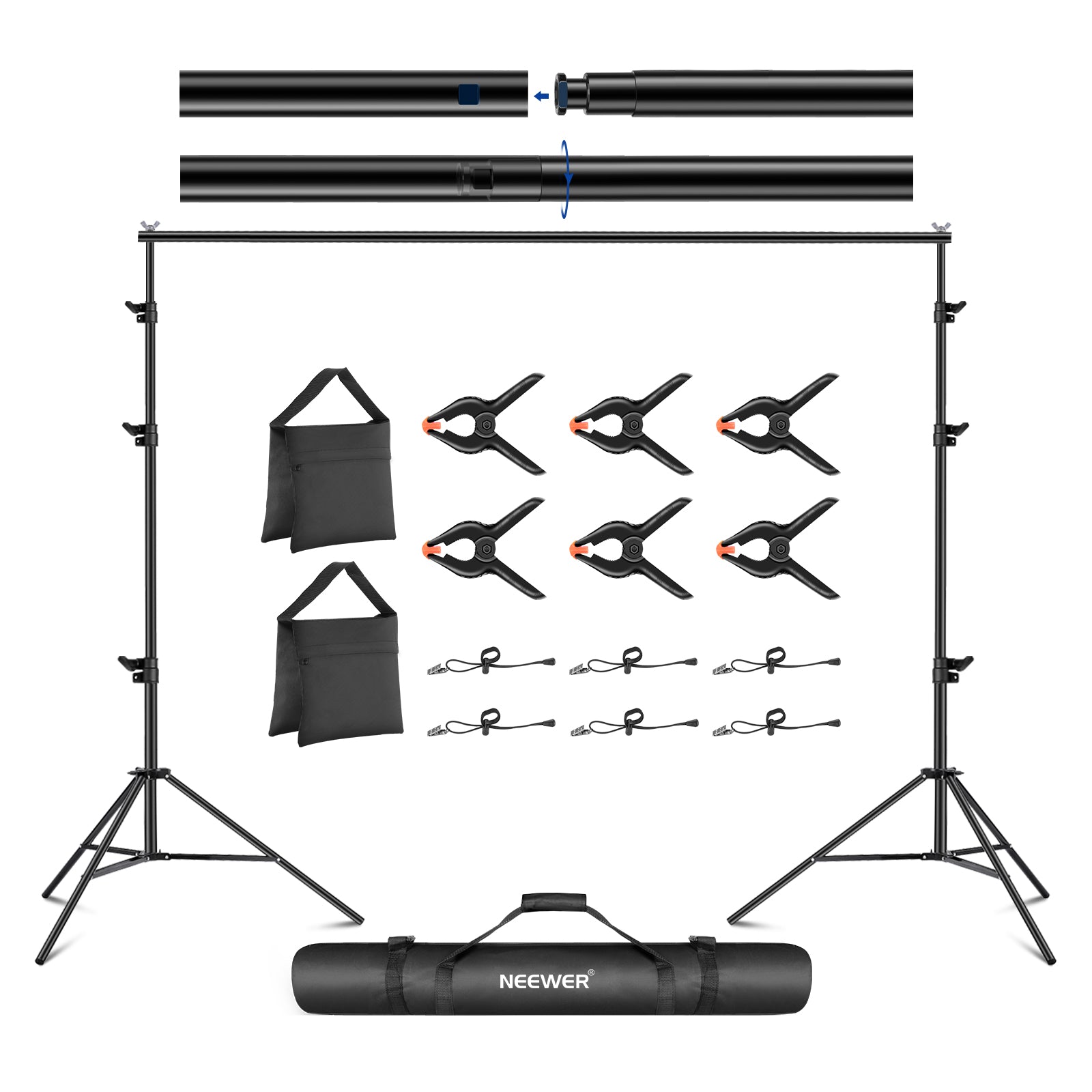 NEEWER 8.5x10ft Adjustable Backdrop Stand Kit
