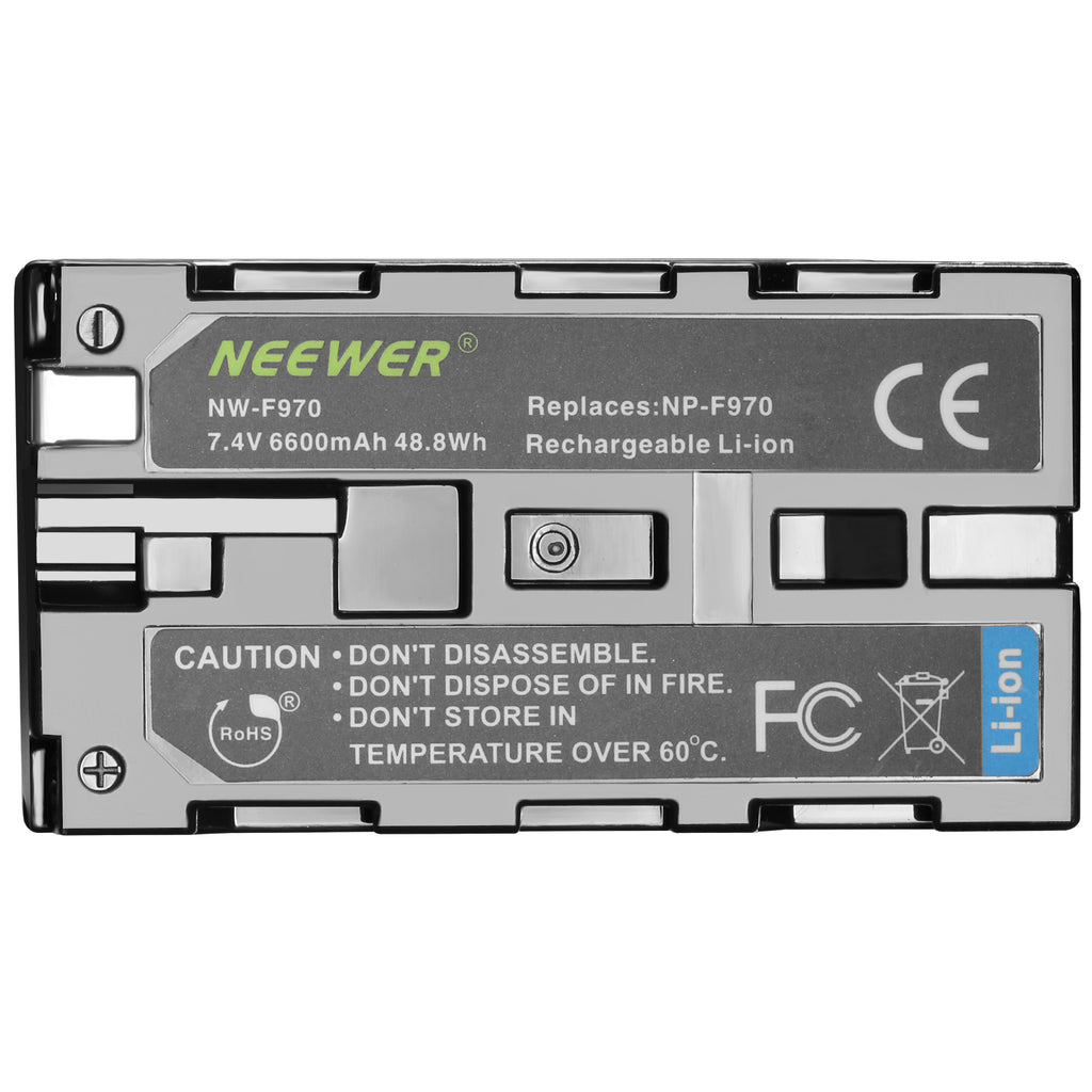 Neewer 2 Pieces 6600mAh Replacement Li-ion Battery