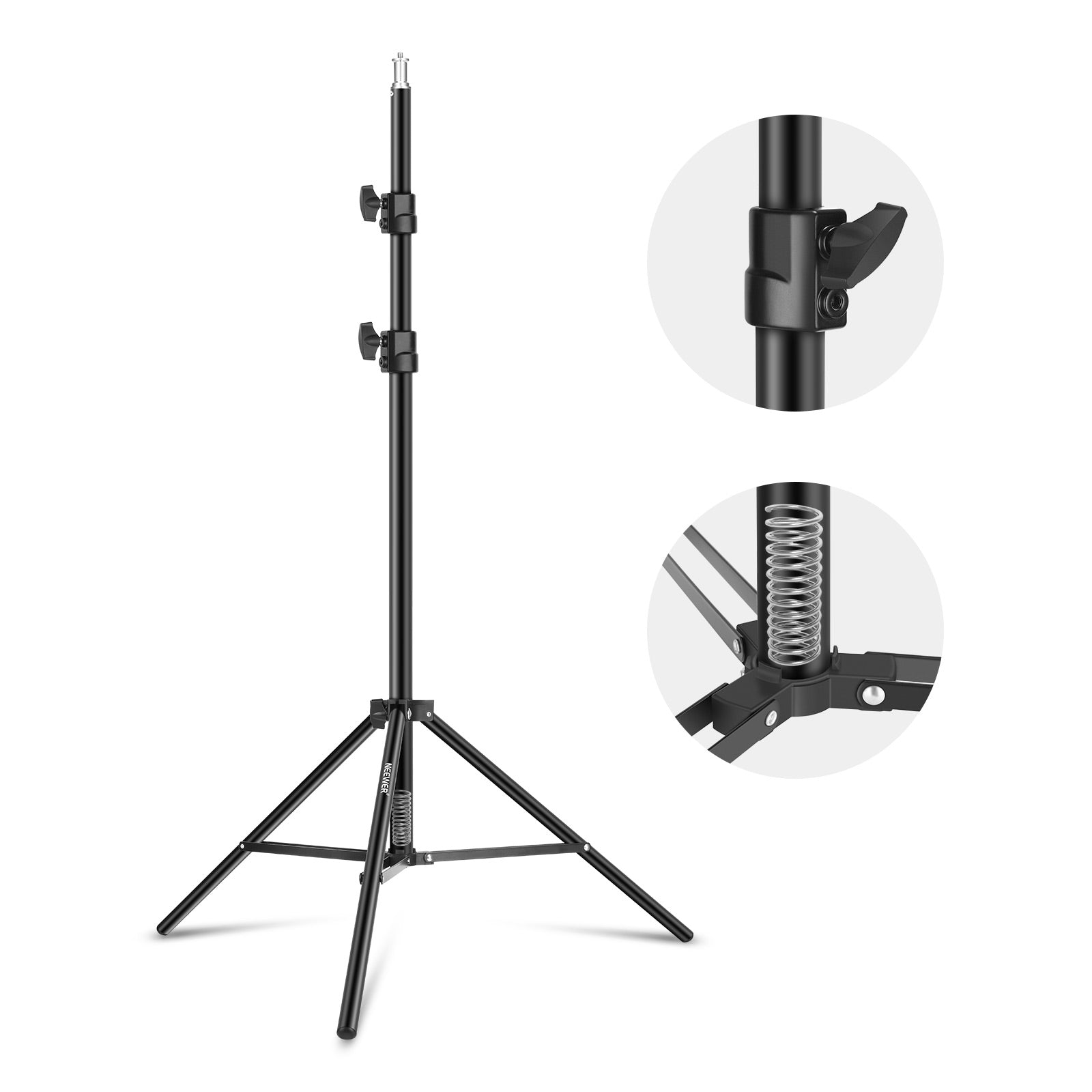 Neewer Heavy Duty Light Stand 10 Feet/3 Meters Adjustable Spring Cushioned  Metal Photography Tripod Stand for Photo Studio Softbox, Flash Monolight
