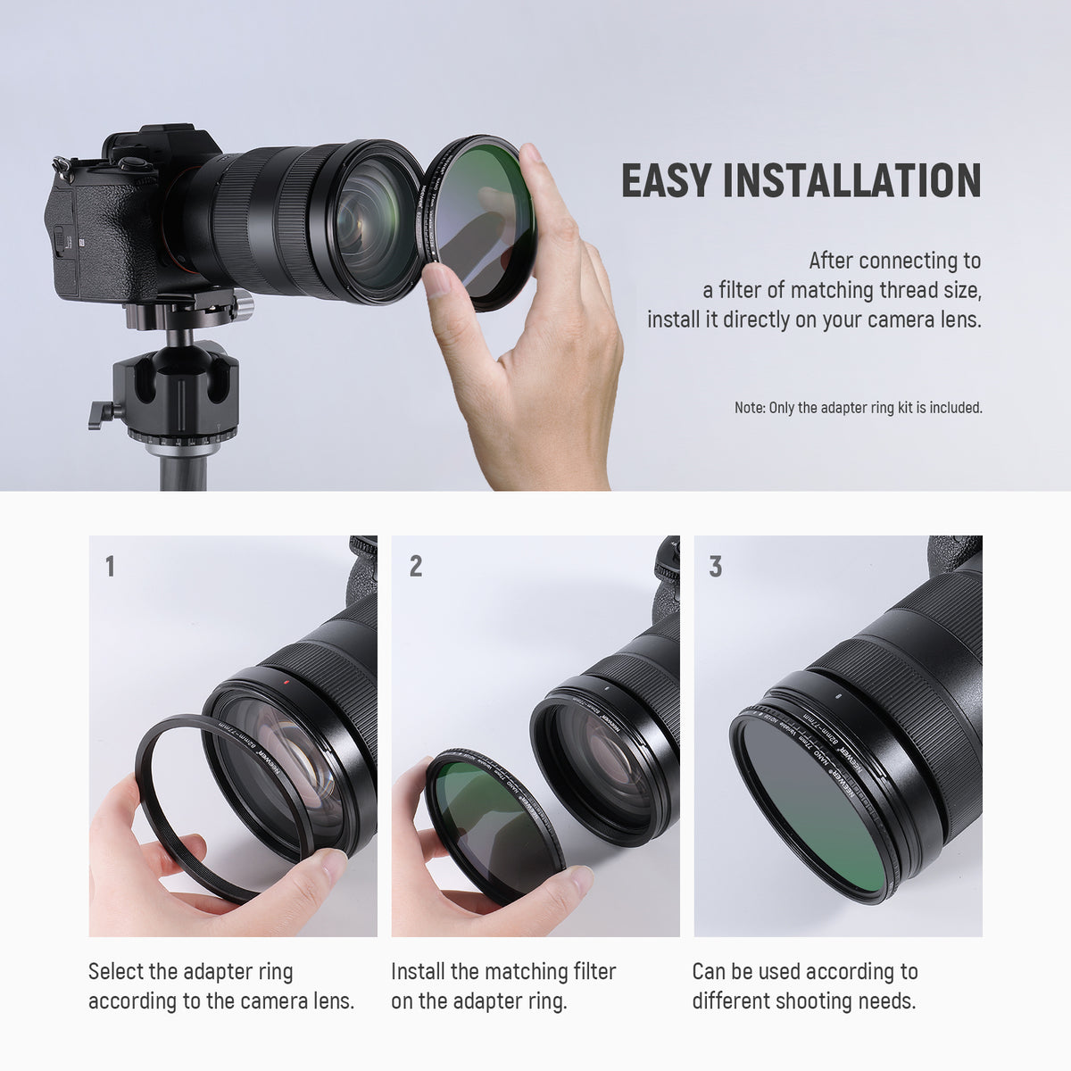 Step Up Rings Diffusion Filter Step-up Rings – NEEWER