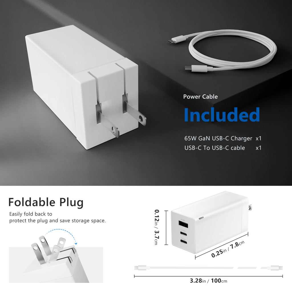Neewer GaN01 USB Wall Charger with USB C Cable
