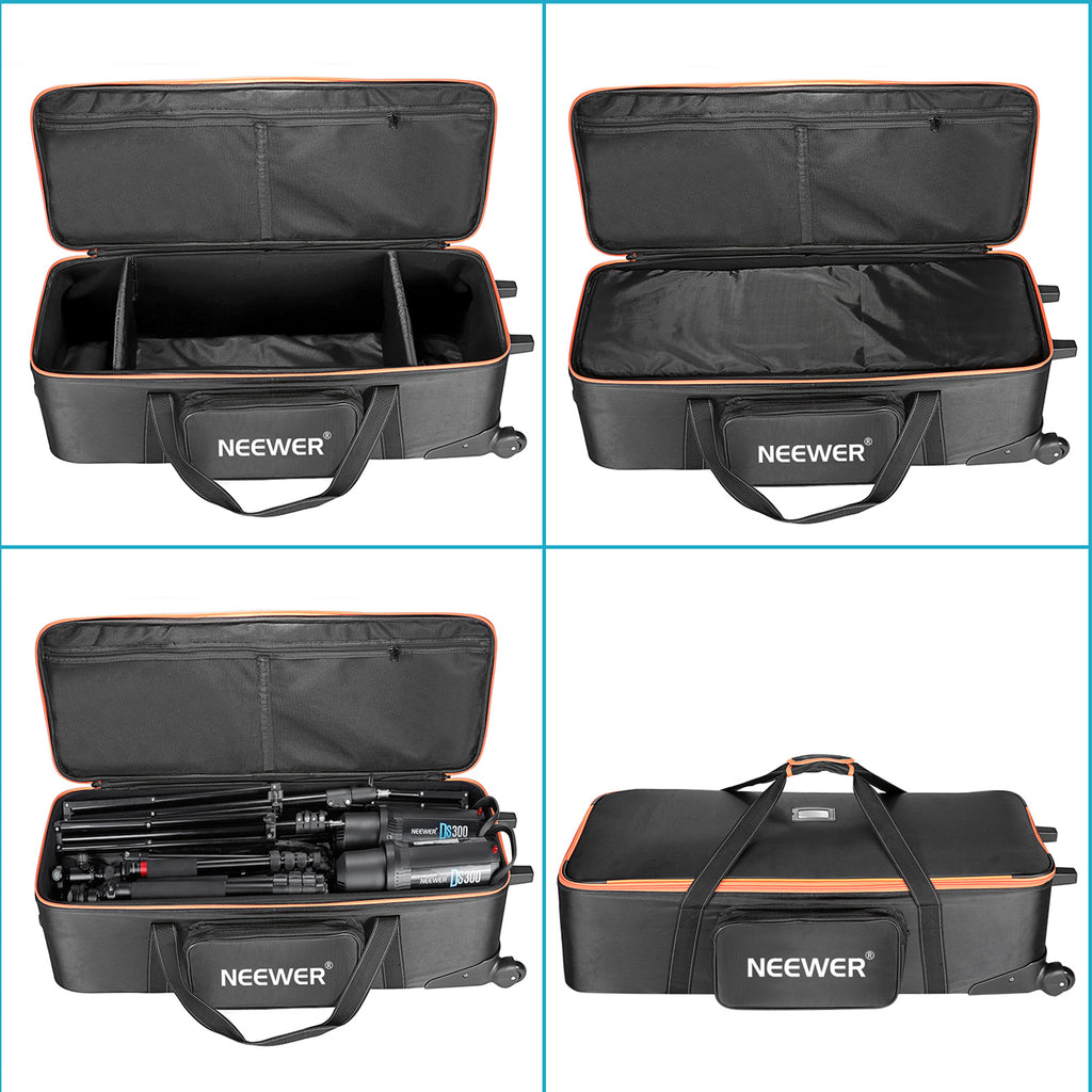 Neewer 38"x15"x11"/96x39x29cm Carry Bag with Wheel for Light Stand,etc - neewer.com