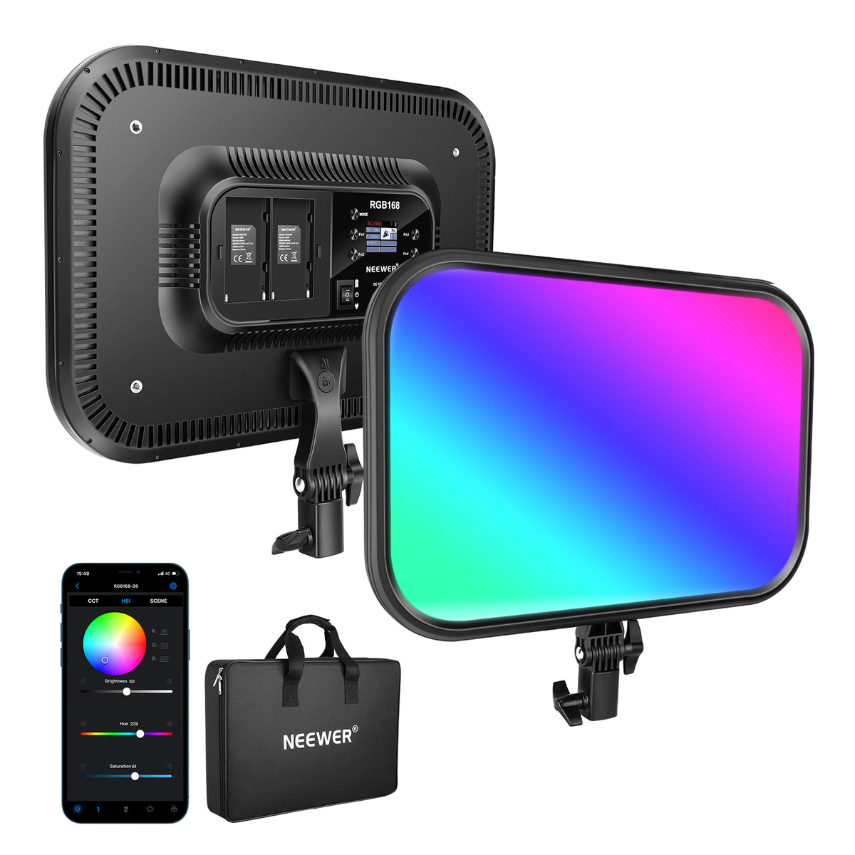 Neewer Rgb Light NEEWER RGB168 18.3 Inch LED Light Panel | RGB Video Light