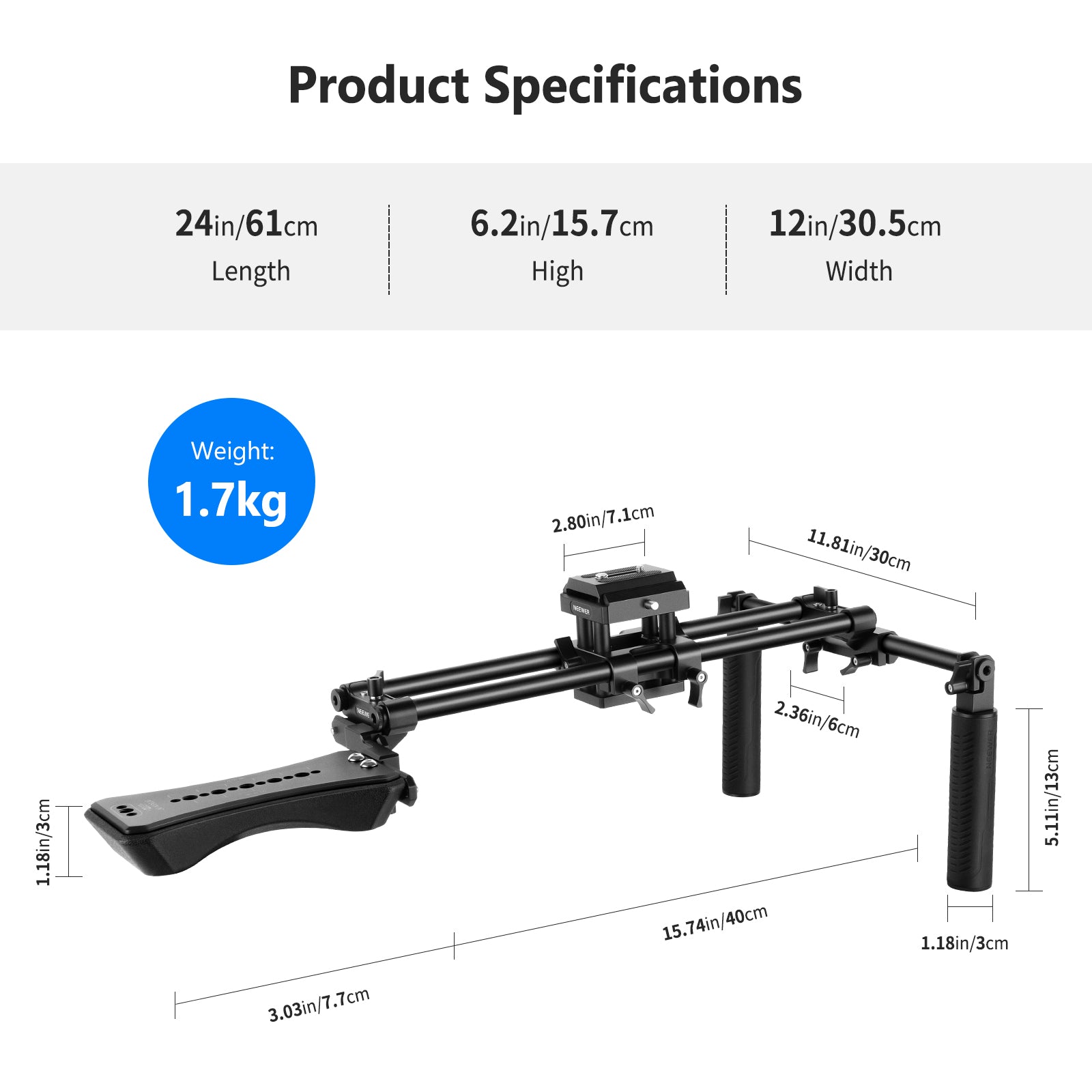 NEEWER ST34 Universal Camera Shoulder Rig - NEEWER – neewer.com