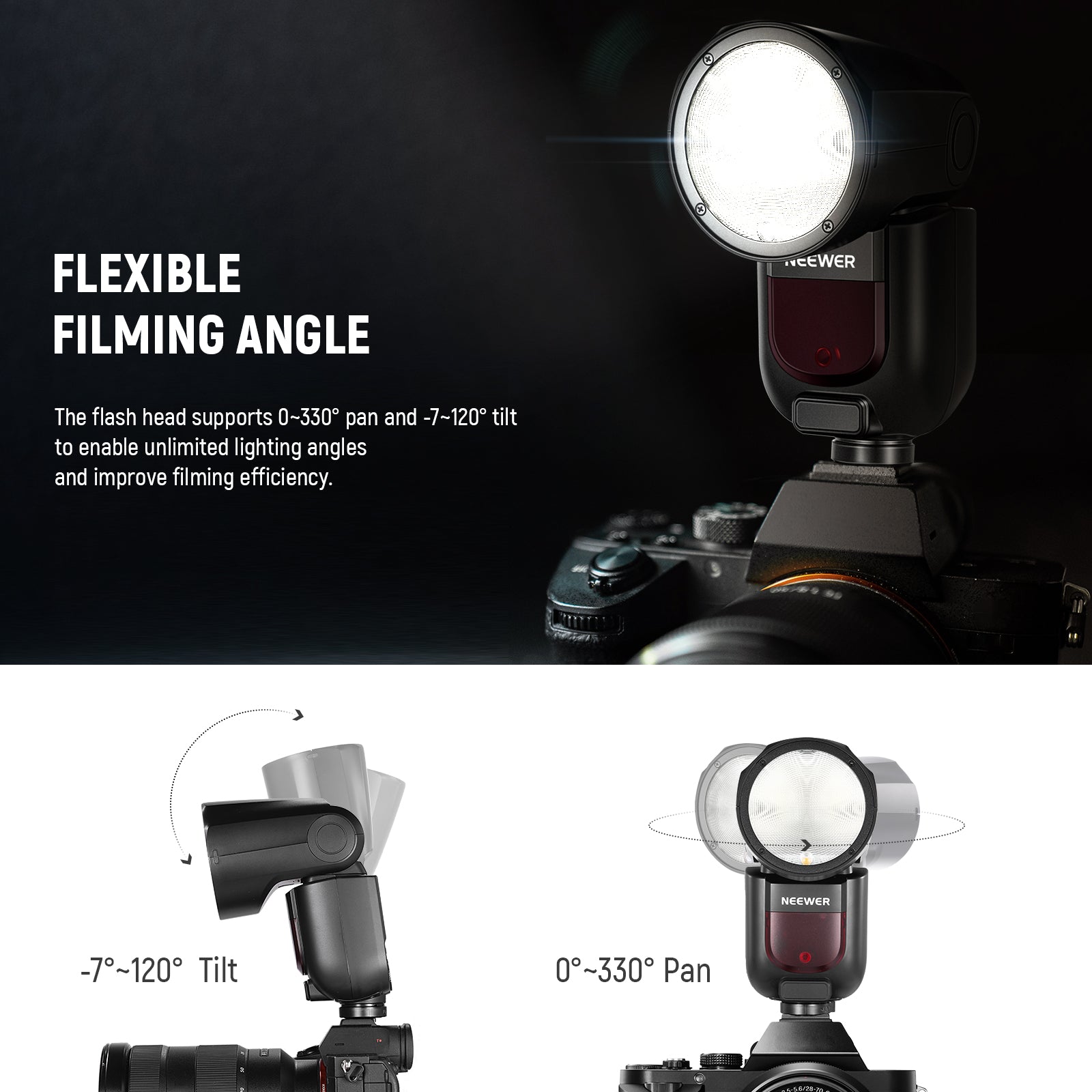 Godox V1-S Speedlight, Round Head, for Sony Cameras