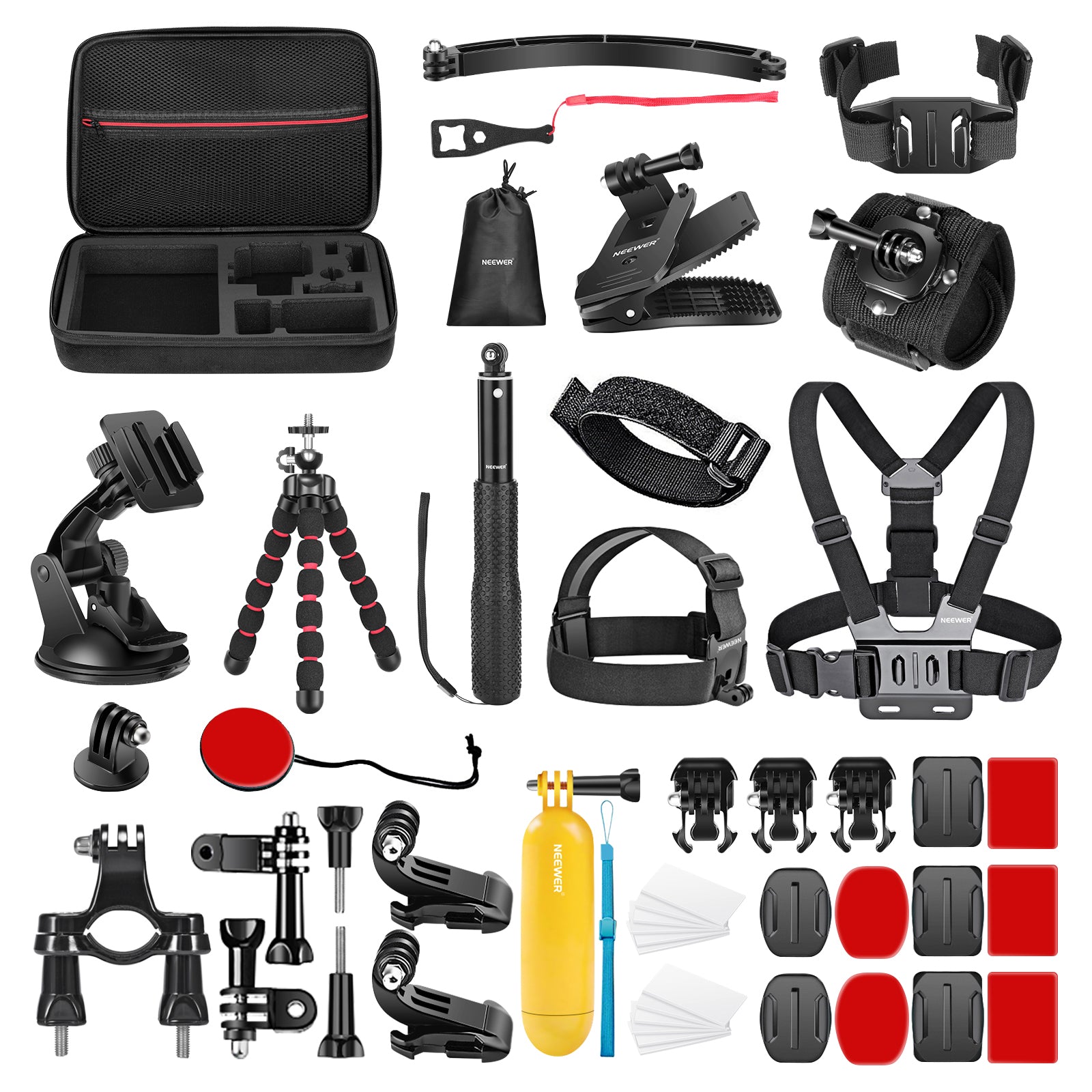 NEEWER Upgraded 50-in-1 Action Camera Accessory Kit NEEWER neewer.com