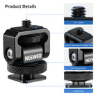NEEWER ST37 1/4” Mini Ball Head Camera Cold Shoe Mount Adapter