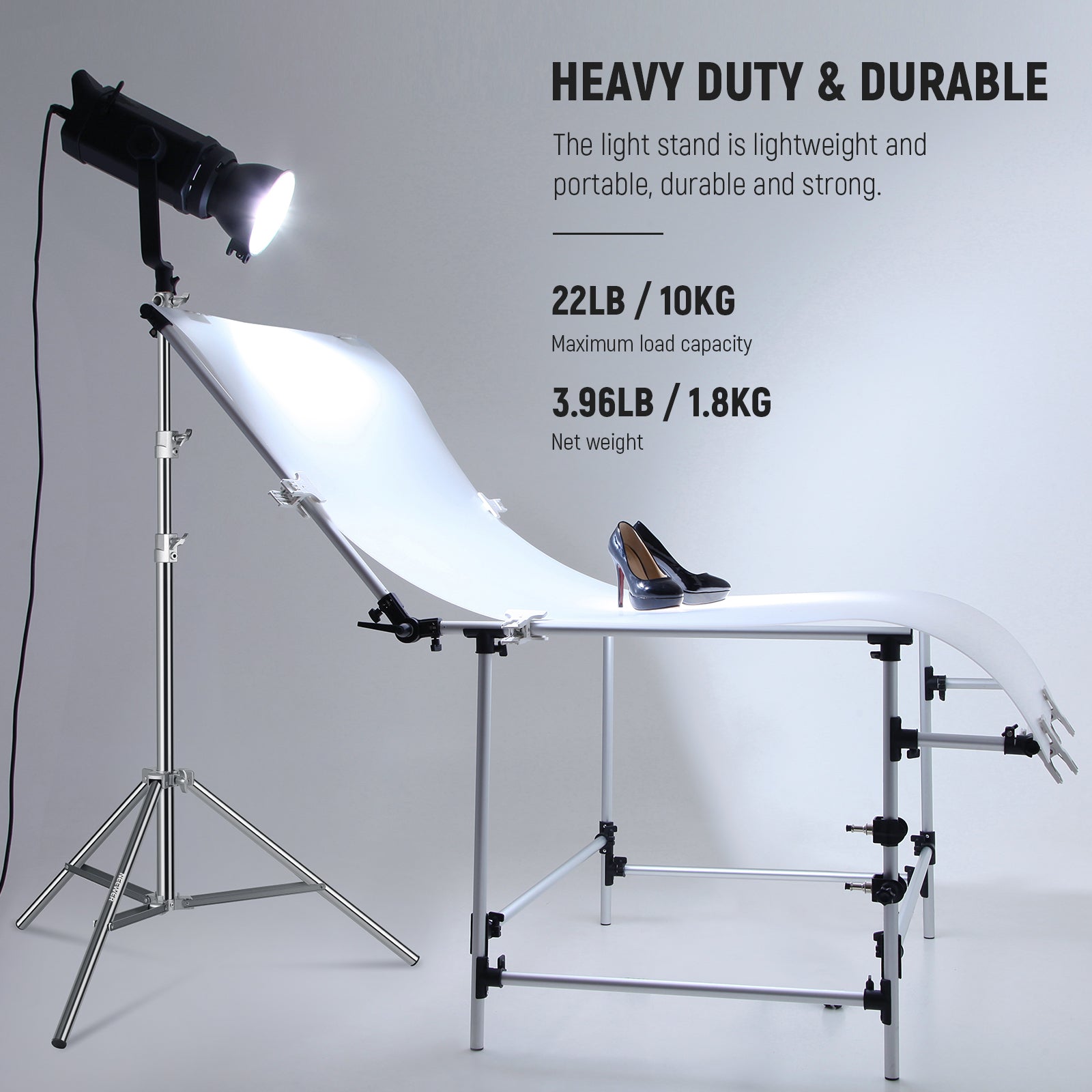 NEEWER Adjustable Stainless Steel Light Stand