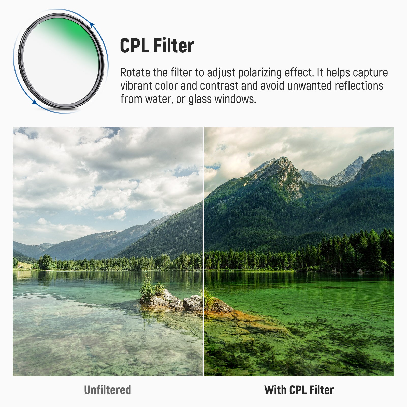 NEEWER ND&CPL Lens Filter Kit (ND8 ND64 CPL)