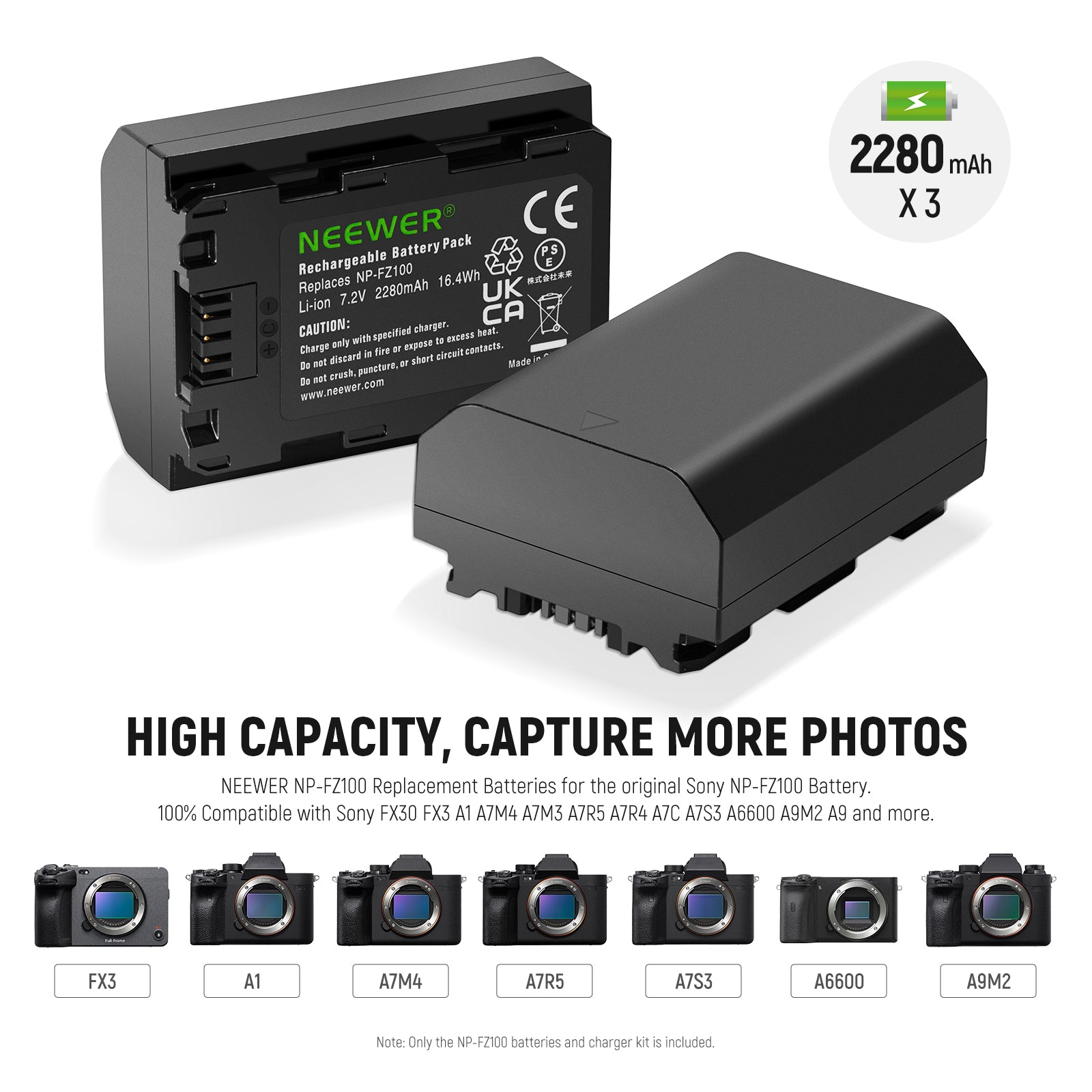 NEEWER NP-FZ100 Replacement Battery And Charger Set - NEEWER – Neewer.com