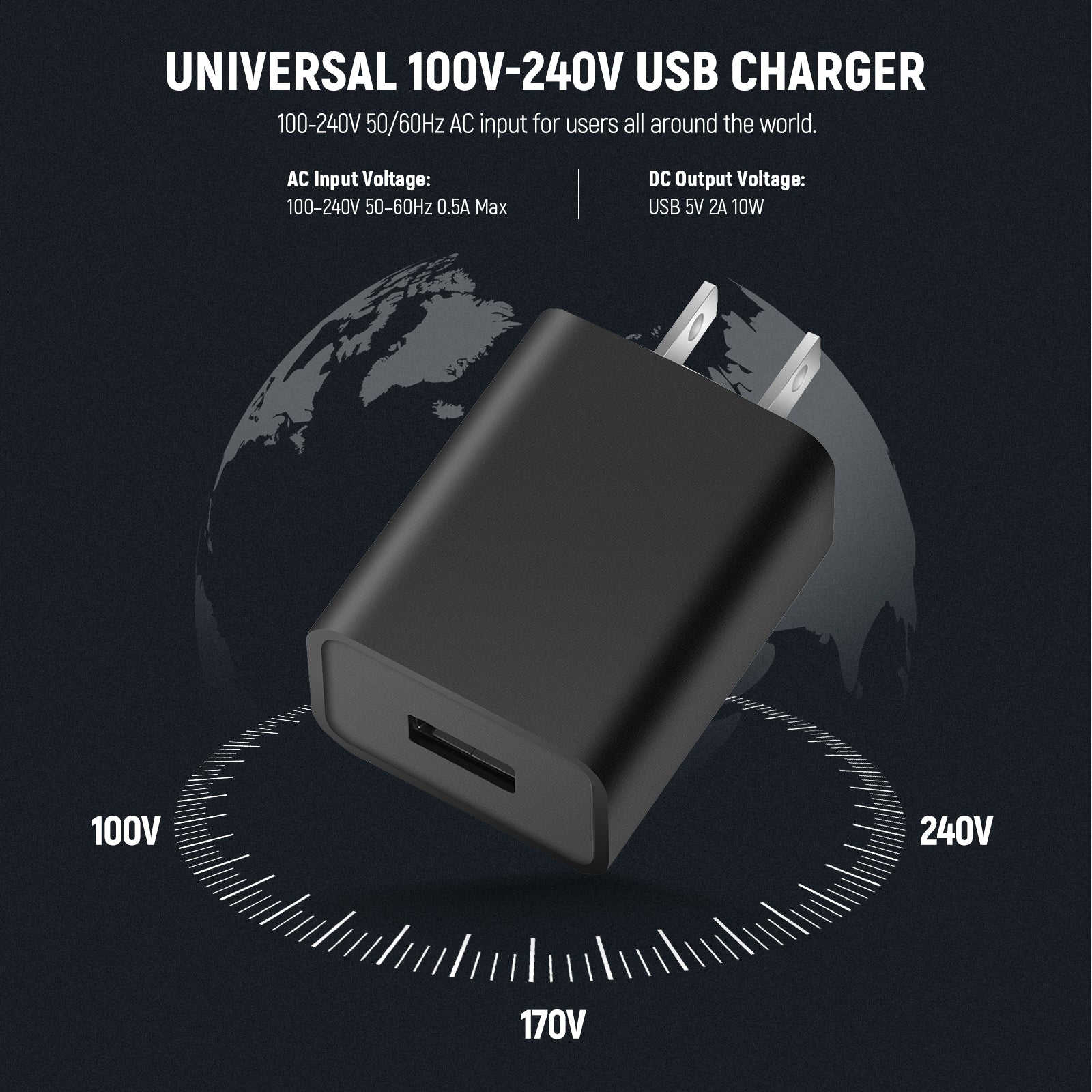 NEEWER 10W 5V 2A USB Power Adapter Charger for NEEWER Lights