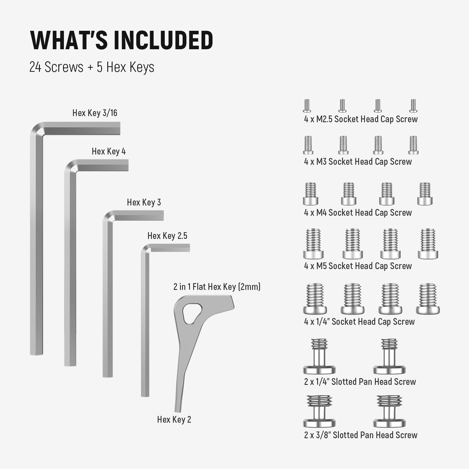 NEEWER Screws and Hex Keys Storage Plate Kit - NEEWER – neewer.com