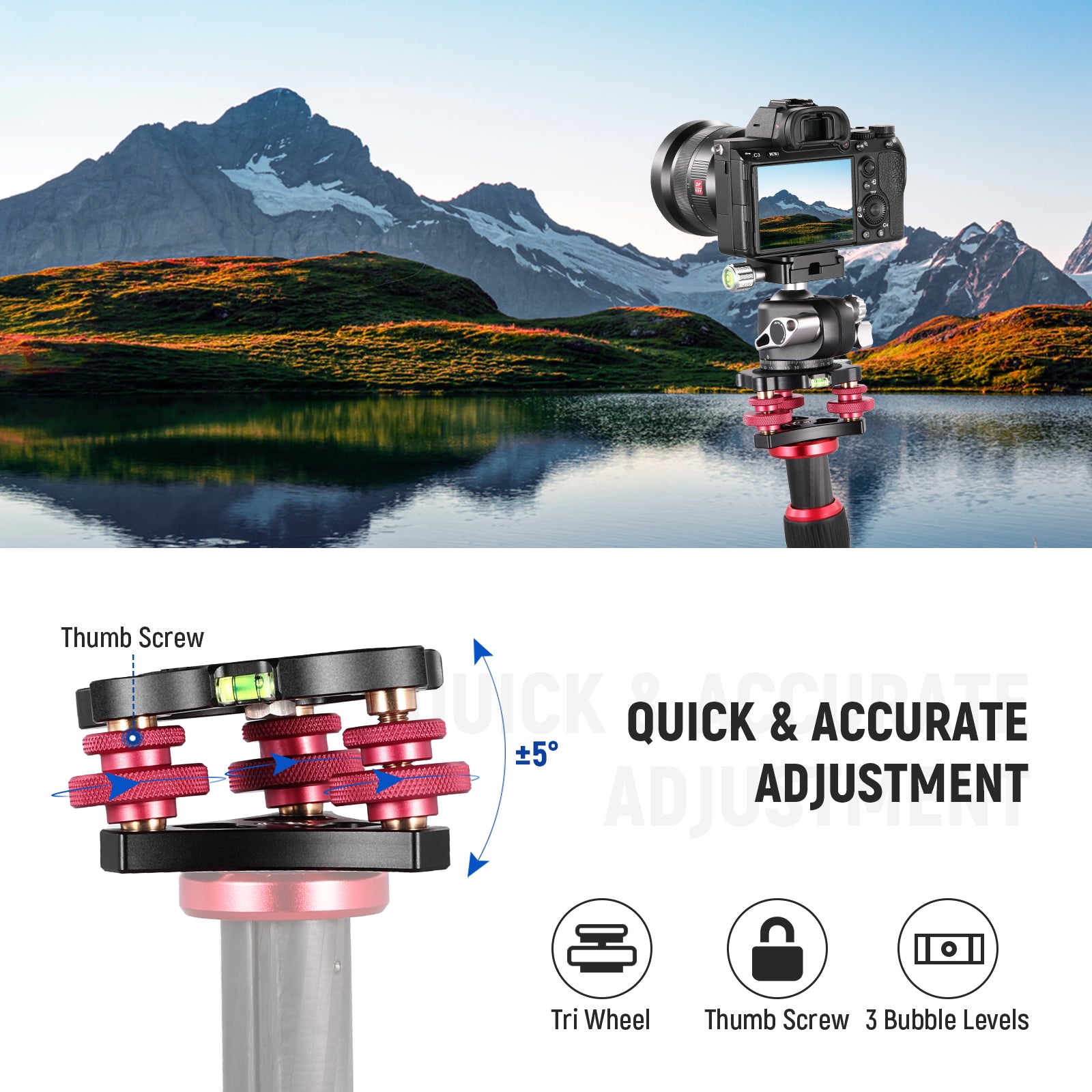 neewer tripod leveling base