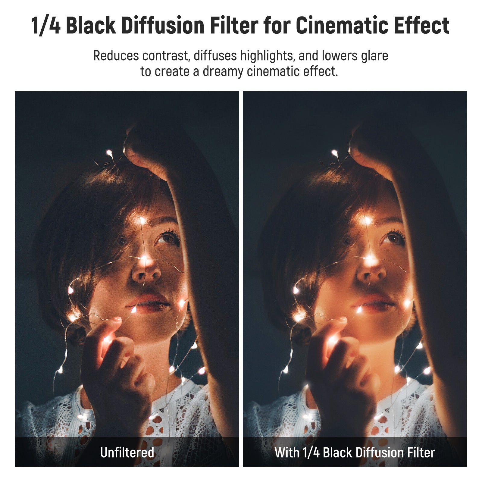 NEEWER 1/4 Black Diffusion Mist Dreamy Effect 4