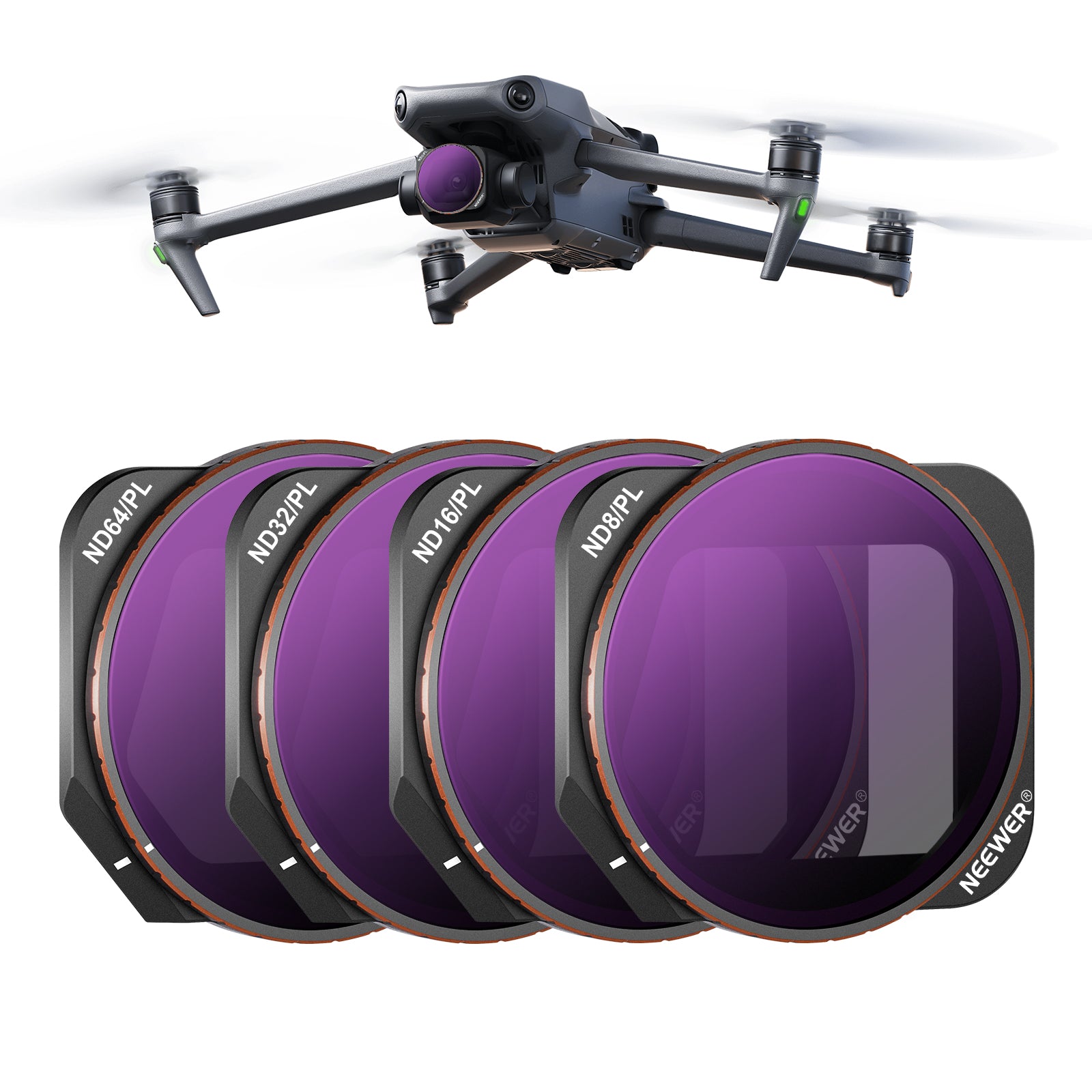 NEEWER 4 Pack ND/PL Filter Compatible with DJI Mavic 3 Classic