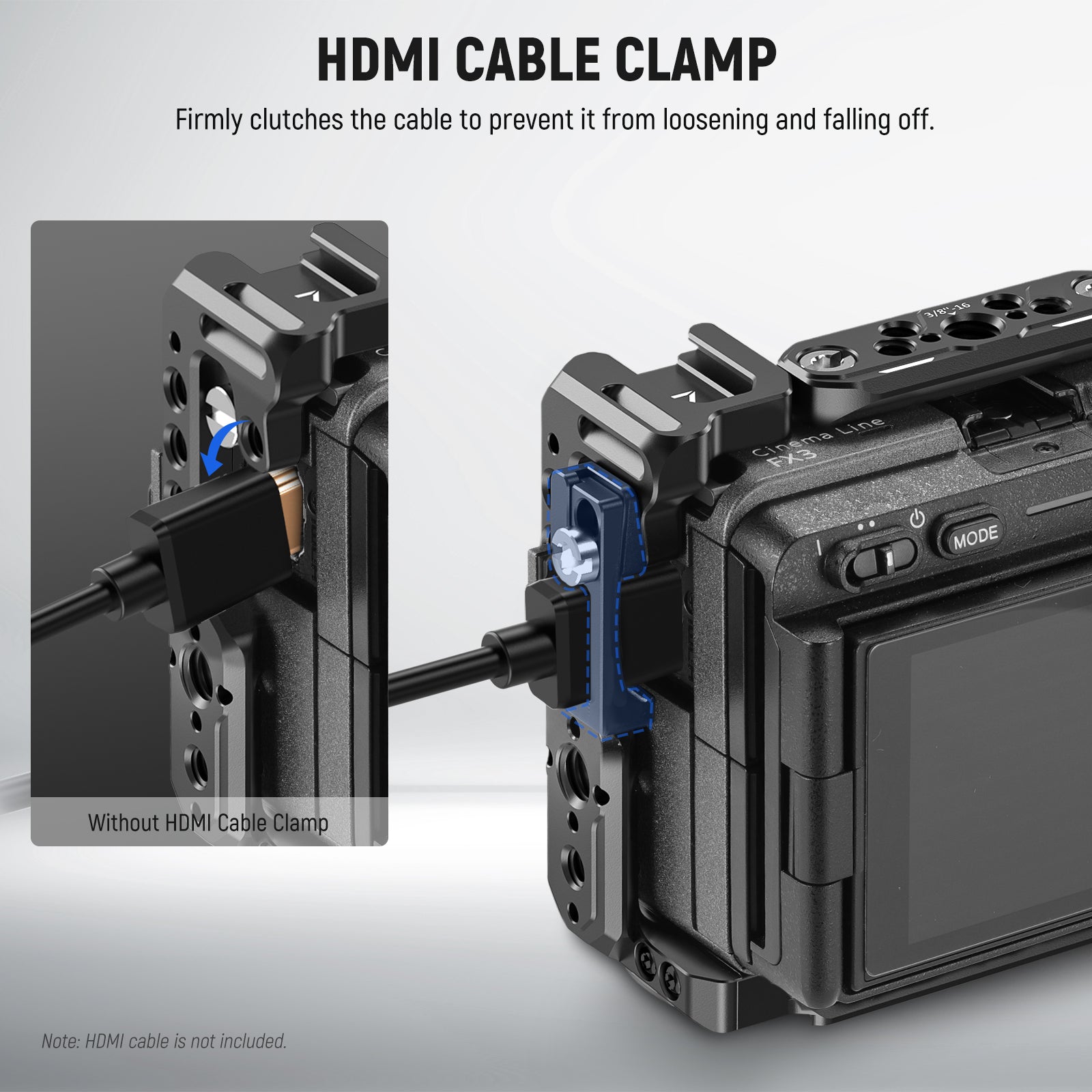 NEEWER Sony FX3/FX30 Camera Cage with HDMI Cable Clamp - NEEWER