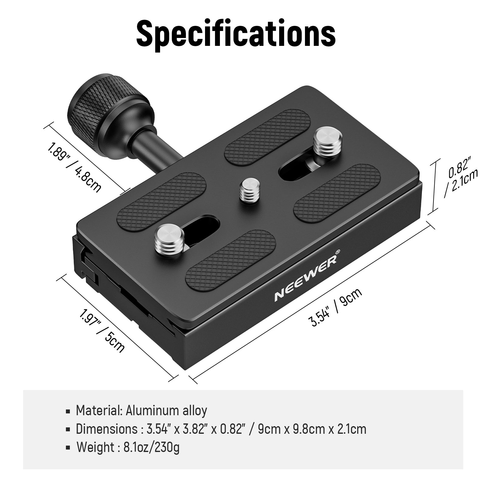 NEEWER QR150 Quick Release Plate with Clamp Set - NEEWER