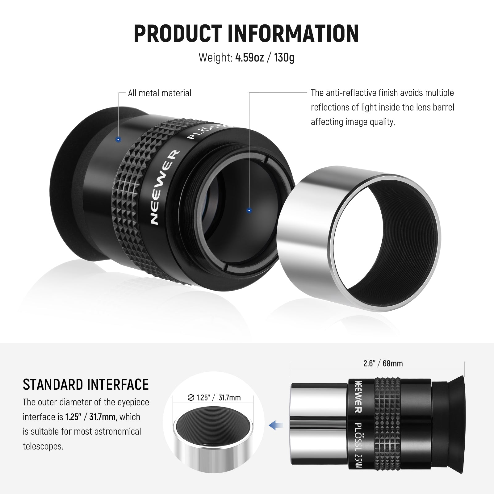 25mm best sale plossl eyepiece