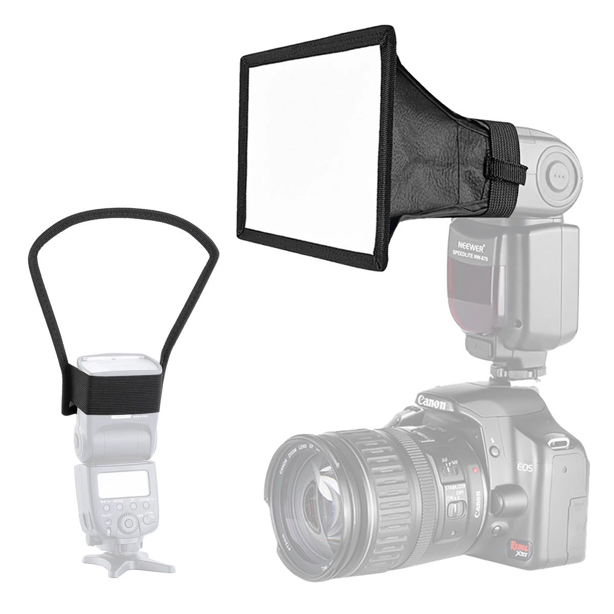 Lighting Diffuser Kit NEEWER Speedlite Flash Softbox and Reflector Diffuser Kit