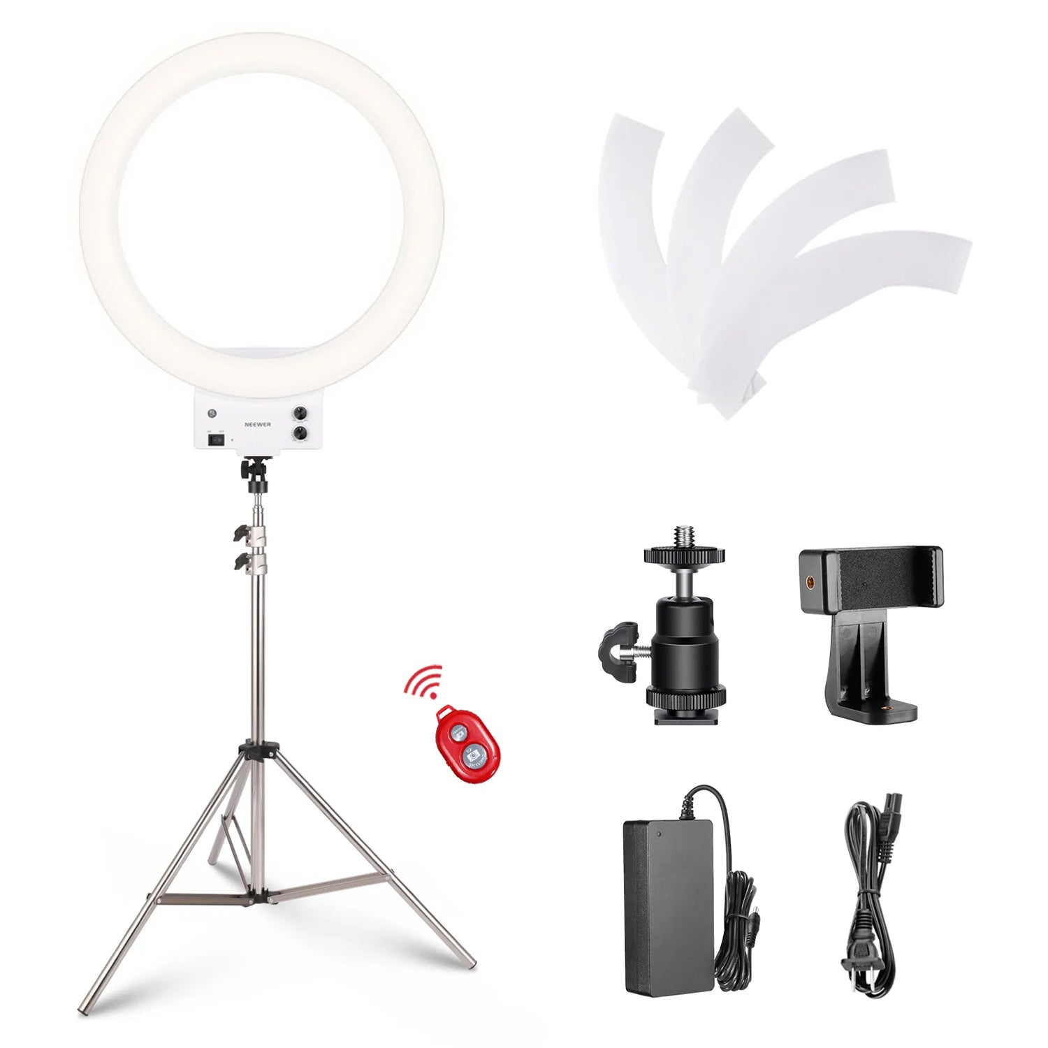 Dracast Halo Plus Series LED100 Bicolor Compact Foldable Ring Light and  Mini Stand Kit - Draco Broadcast