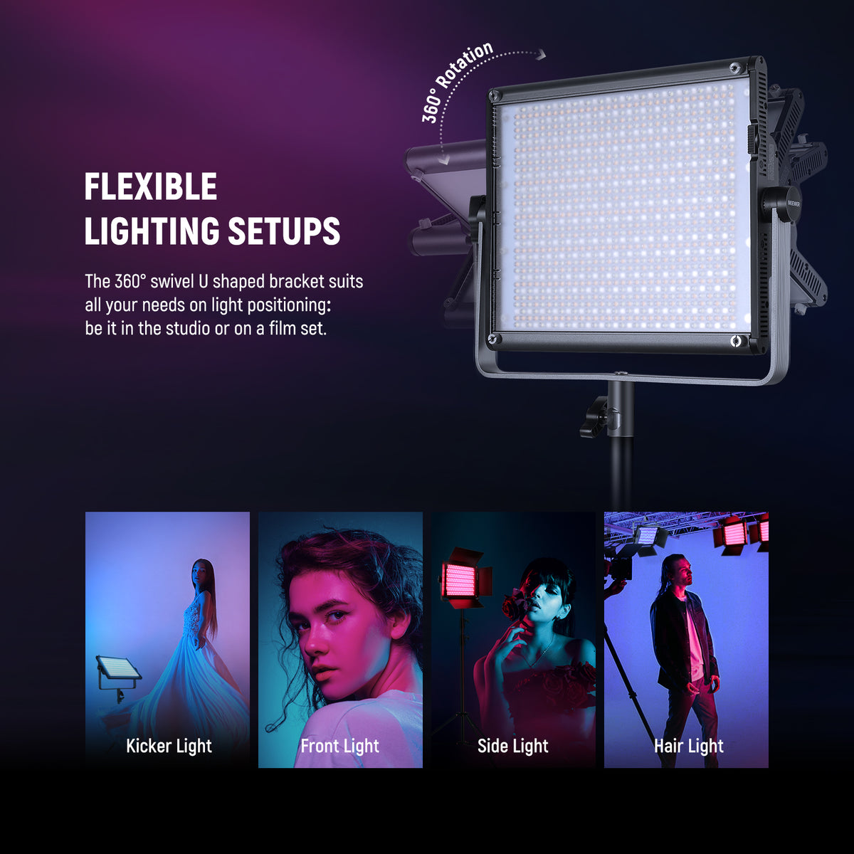 Neewer Mini Led Rgb 2 Pack NEEWER RGB1200 LED Panel Light | RGB Video Light