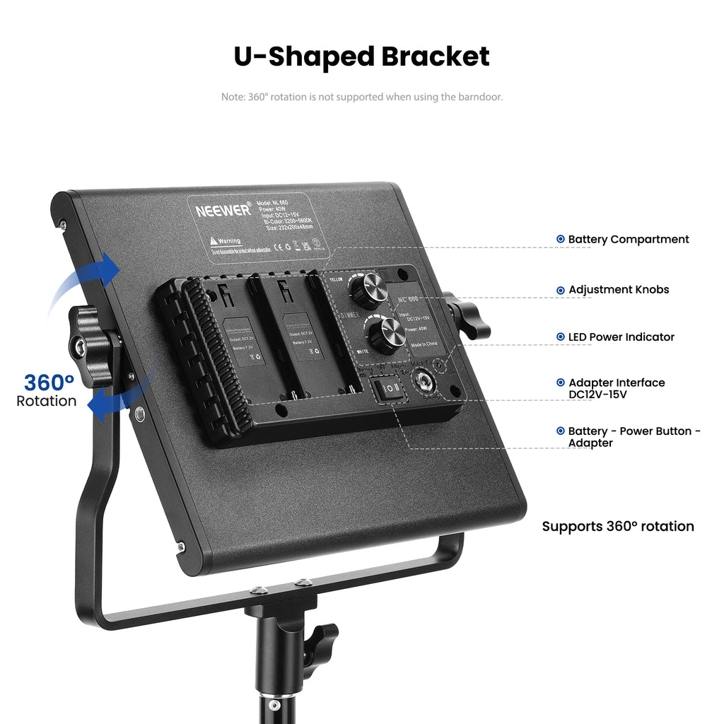 NEEWER 2 Packs NL660 Bi-color Video LED Panel Light - NEEWER – neewer.com