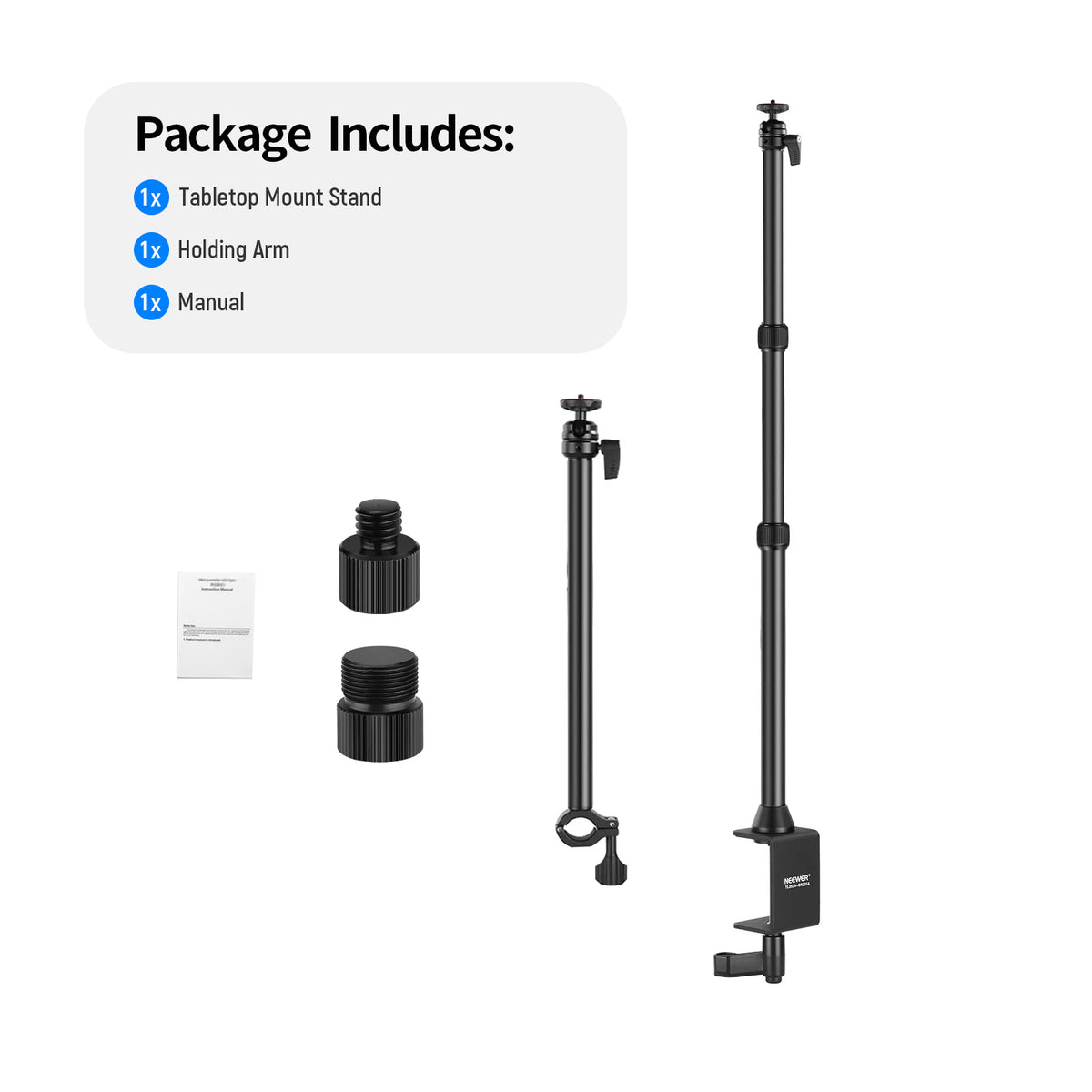 NEEWER Tabletop Camera Mount Light Stand With Flexible Arm NEEWER